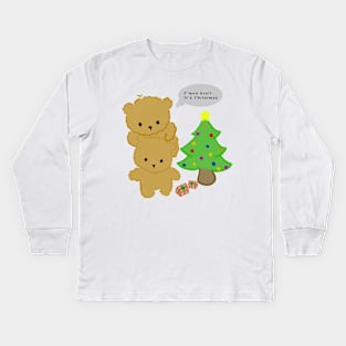 Cute Christmas collection, Tubbi bears Kids Long Sleeve T-Shirt